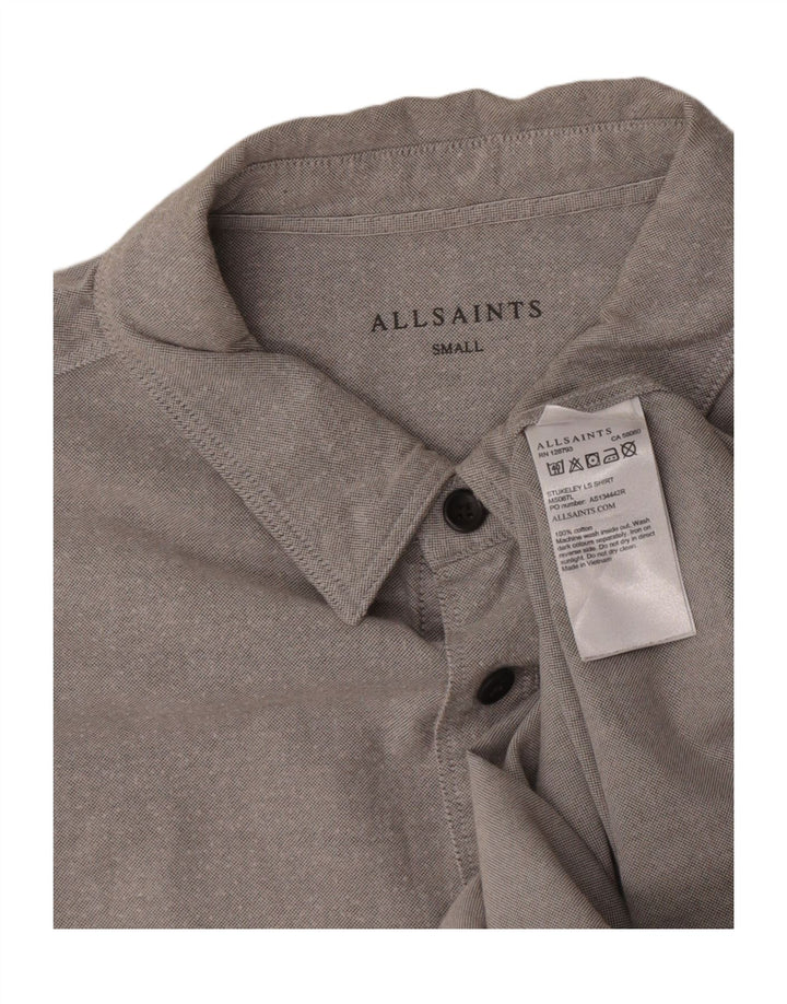 Мужская рубашка All Saints, маленькая серая, хлопок