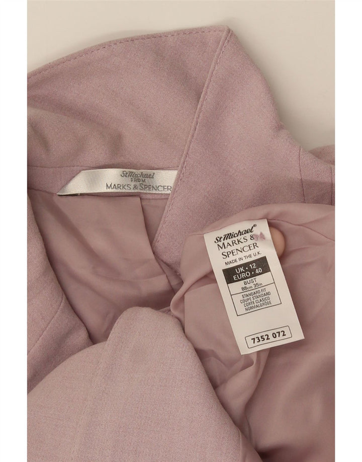 Женский удлиненный пиджак на 4 пуговицах Marks & Spencer UK 12, средний фиолетовый