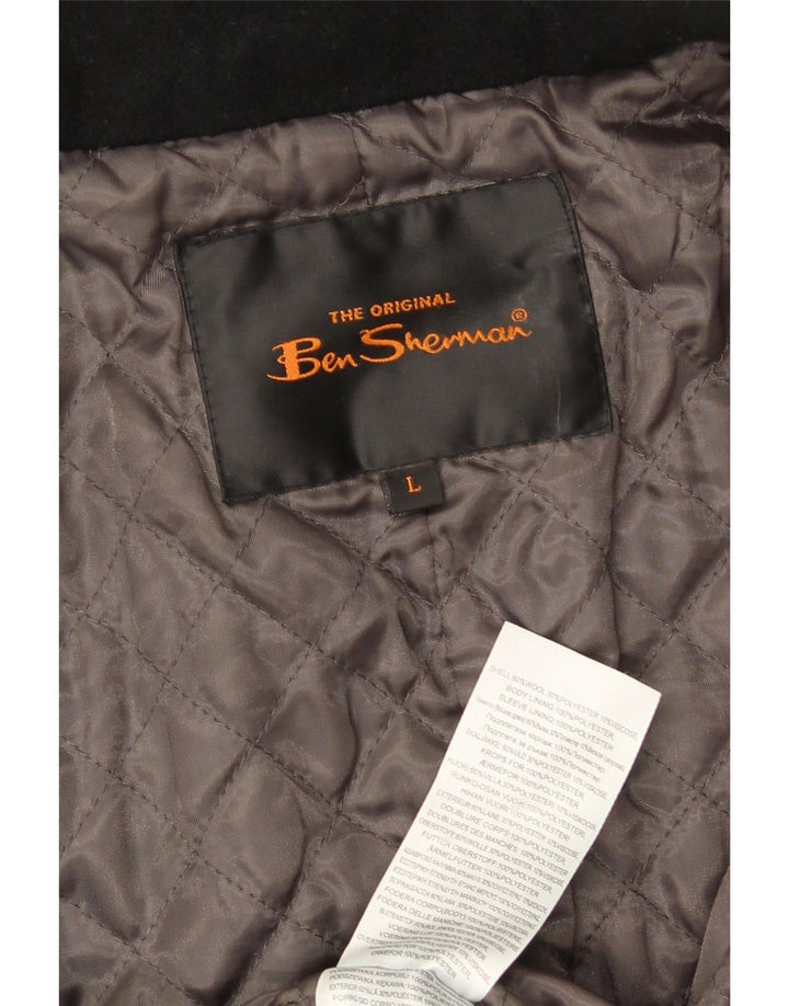 Мужская куртка общего назначения Ben Sherman UK 40, большая черная шерсть