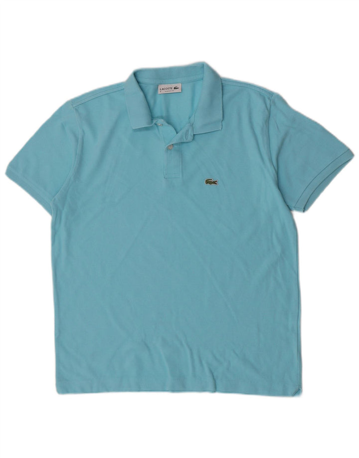 Мужская рубашка-поло классического кроя Lacoste, размер 5, большая синяя