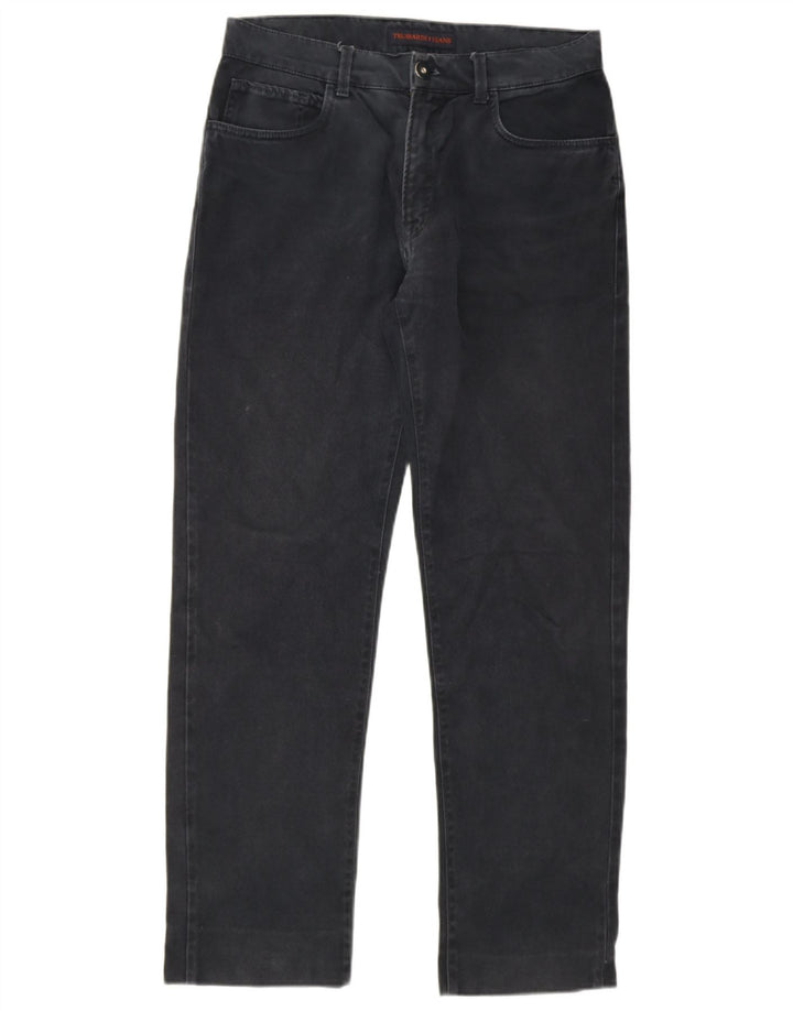 Мужские прямые джинсы Trussardi IT 48 Medium W34 L30, черный хлопок