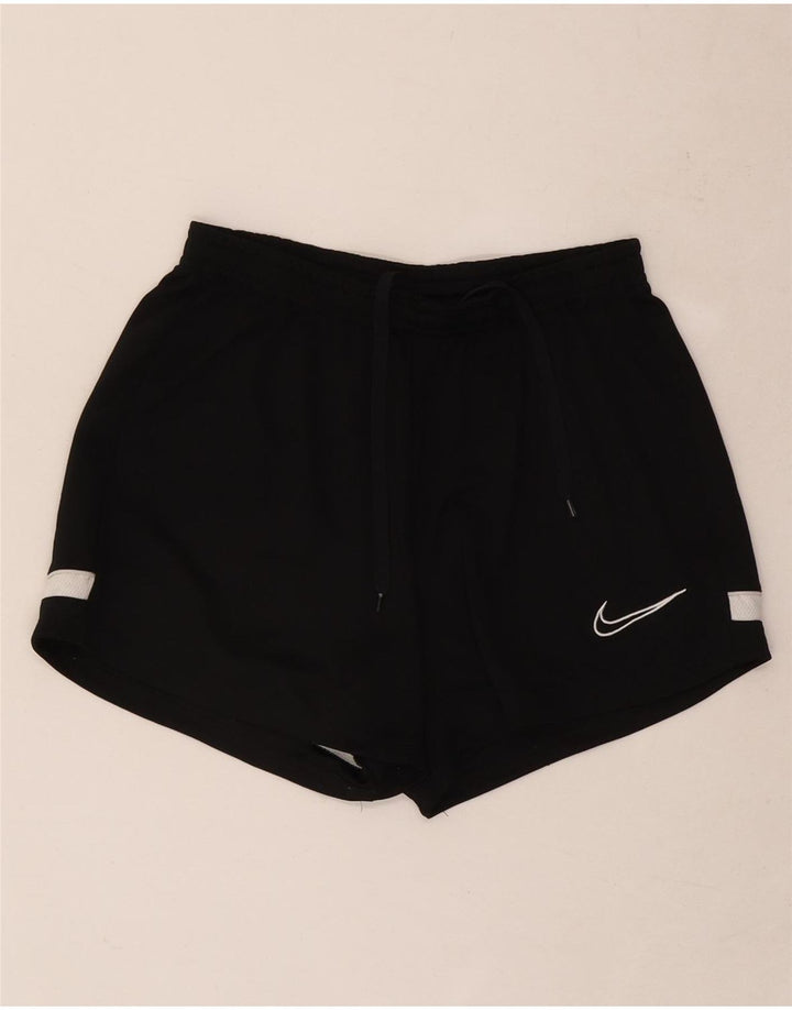 Женские спортивные шорты Nike Dri Fit UK 8, маленькие черные, полиэстер с цветными блоками