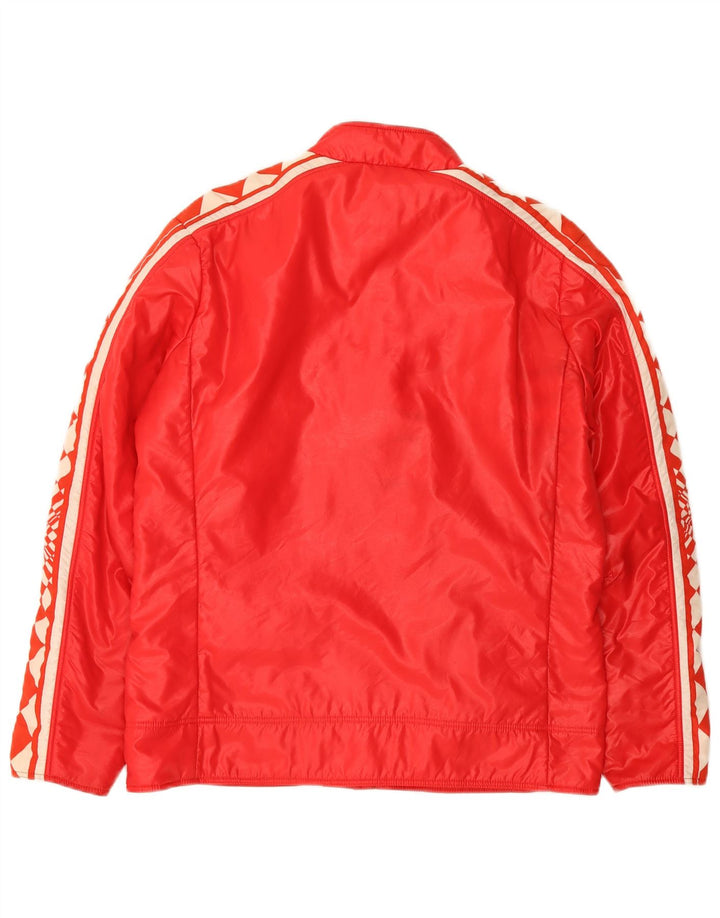 ANBA Mens Graphic Windbreaker Jacket UK 38 Medium Red