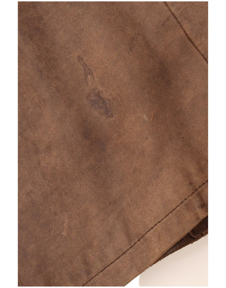 Мужское кожаное пальто PIERCE ARROW EU 54 2XL коричневое