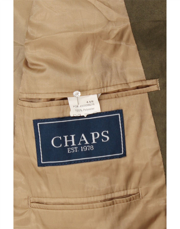 CHAPS Mens 2 Button Blazer Jacket UK 44 2XL Khaki Polyester