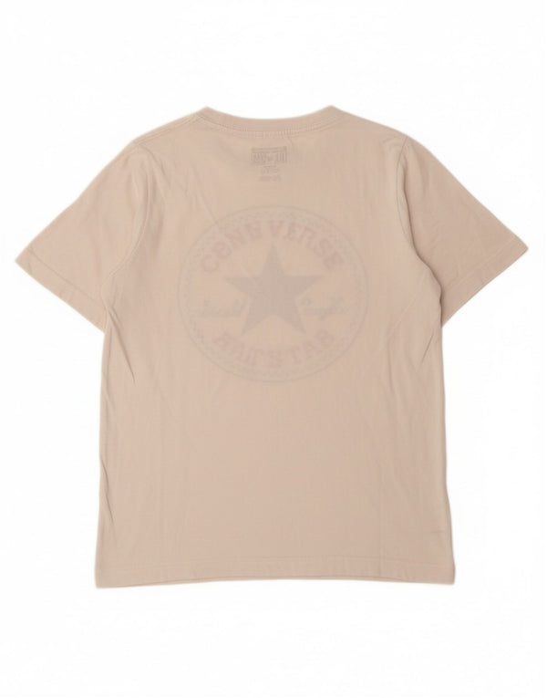 Футболка CONVERSE с рисунком для мальчиков, топ 10–11 лет, средний размер, белый хлопок, хлопок