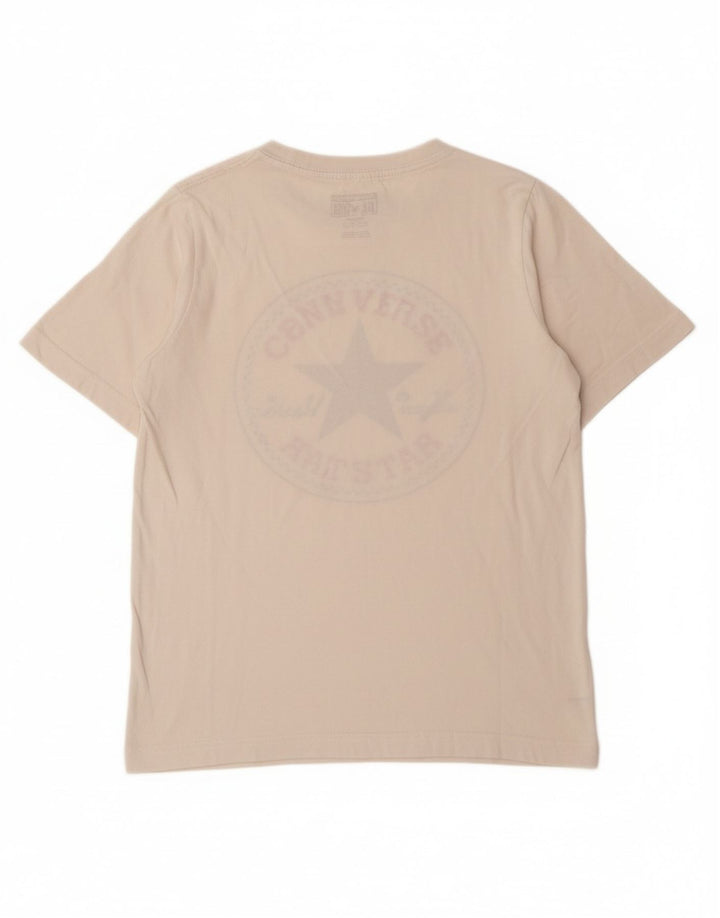 Футболка CONVERSE с рисунком для мальчиков, топ 10–11 лет, средний размер, белый хлопок, хлопок