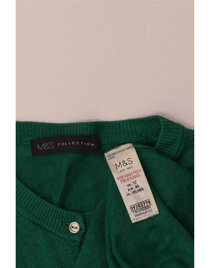 Женский кардиган Marks & Spencer UK 12, средний зеленый вискоза
