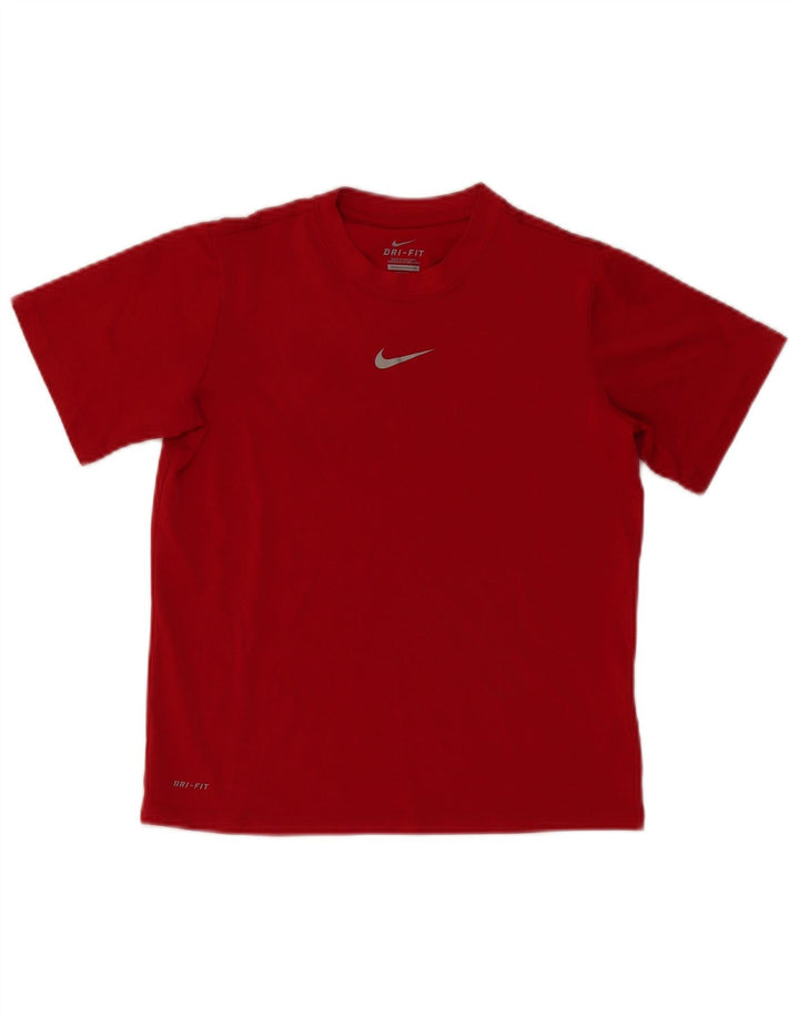 Футболка Nike Dri Fit для мальчиков, топ 10–11 лет, средний красный полиэстер