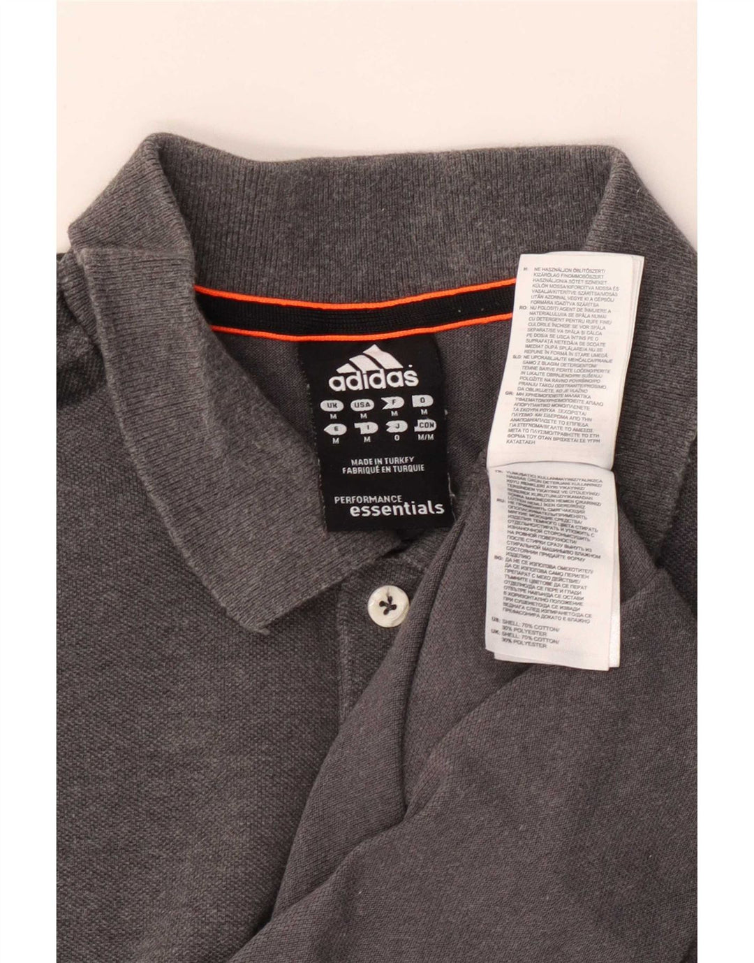 Мужская рубашка-поло Adidas Climalite среднего серого цвета, хлопок