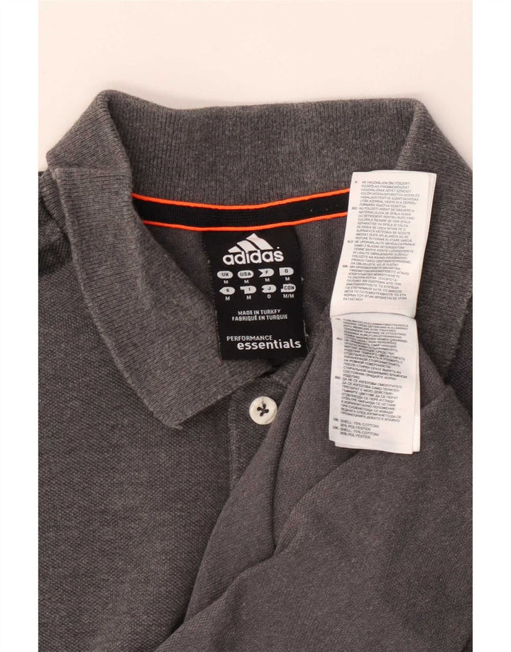 Мужская рубашка-поло Adidas Climalite среднего серого цвета, хлопок
