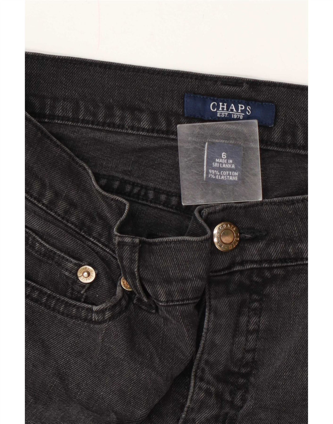 Женские прямые джинсы Chaps США 6, средние W30 L30, серые, хлопковые