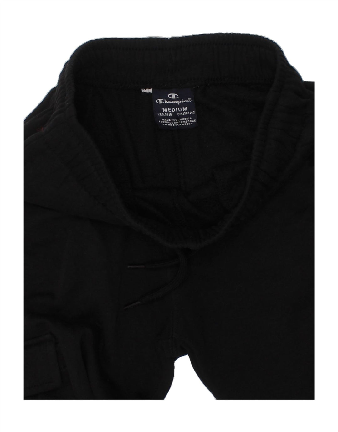CHAMPION Boys Cargo Tracksuit Trousers Joggers 9-10 Years Medium Black Vintage Champion and Second-Hand Champion from Messina Hembry 