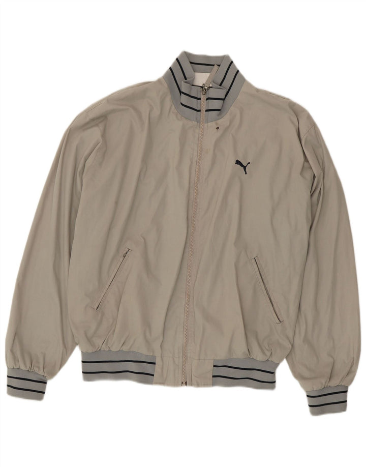 Мужская куртка-бомбер Puma UK 40, большая серая, хлопок