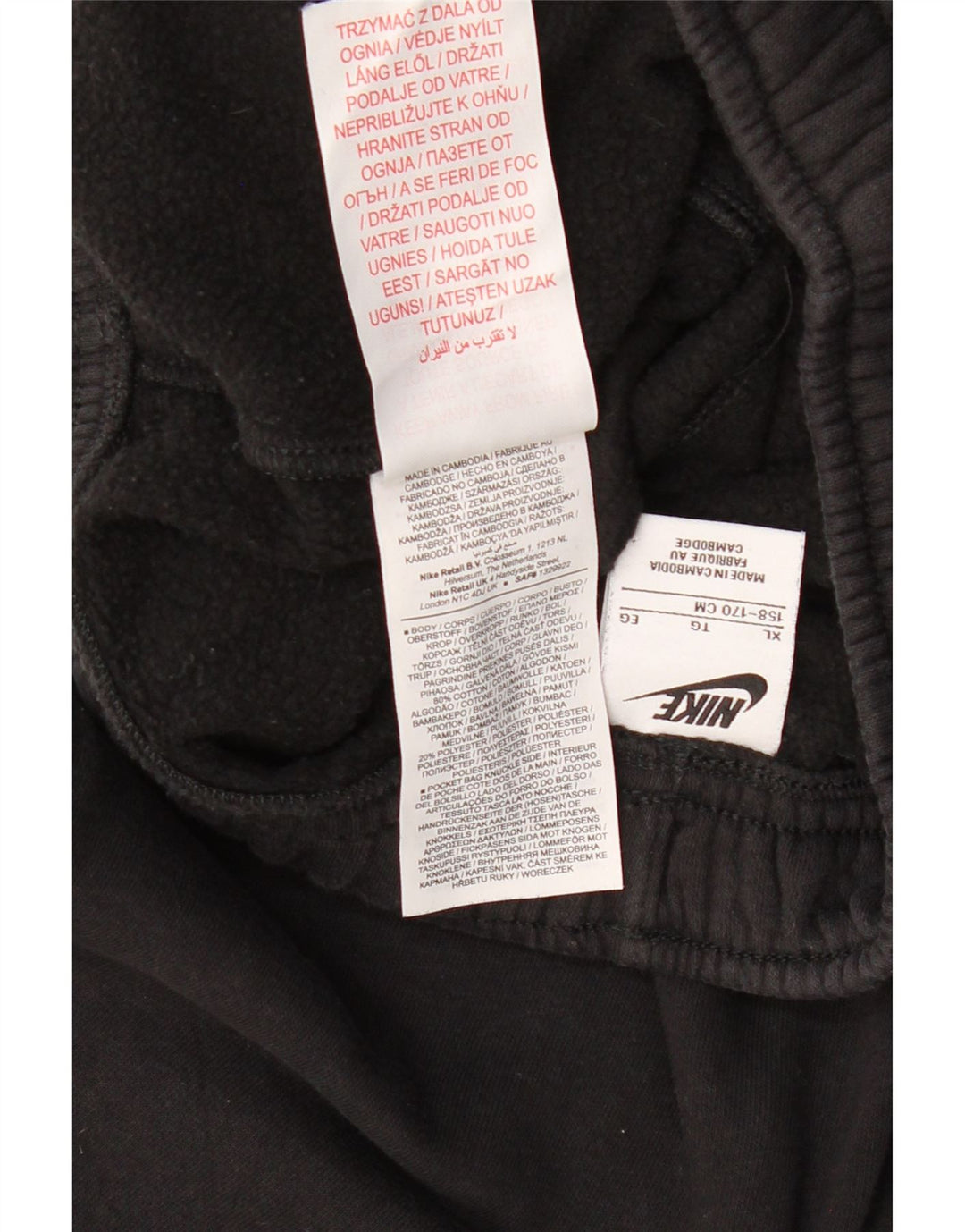 Спортивный костюм-карго с рисунком для мальчиков NIKE, брюки для бега, 13–14 лет, размер XL, черный