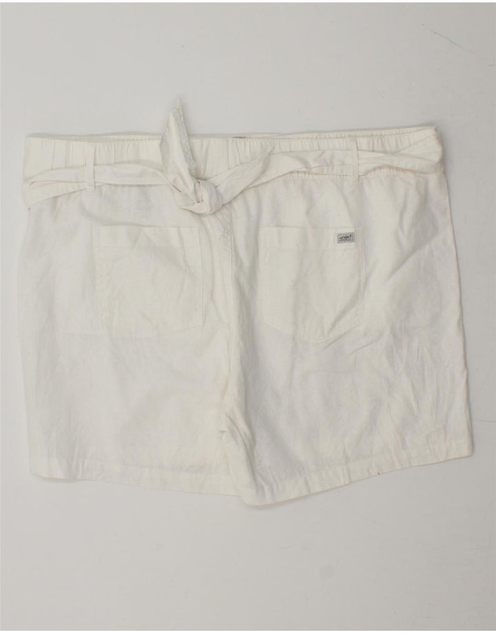 EDDIE BAUER Womens Casual Shorts XL W38 White Linen Vintage Eddie Bauer and Second-Hand Eddie Bauer from Messina Hembry 