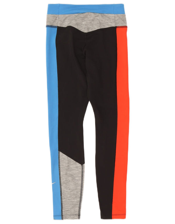 Женские леггинсы Nike Dri Fit UK 10, маленькие разноцветные цветные блоки