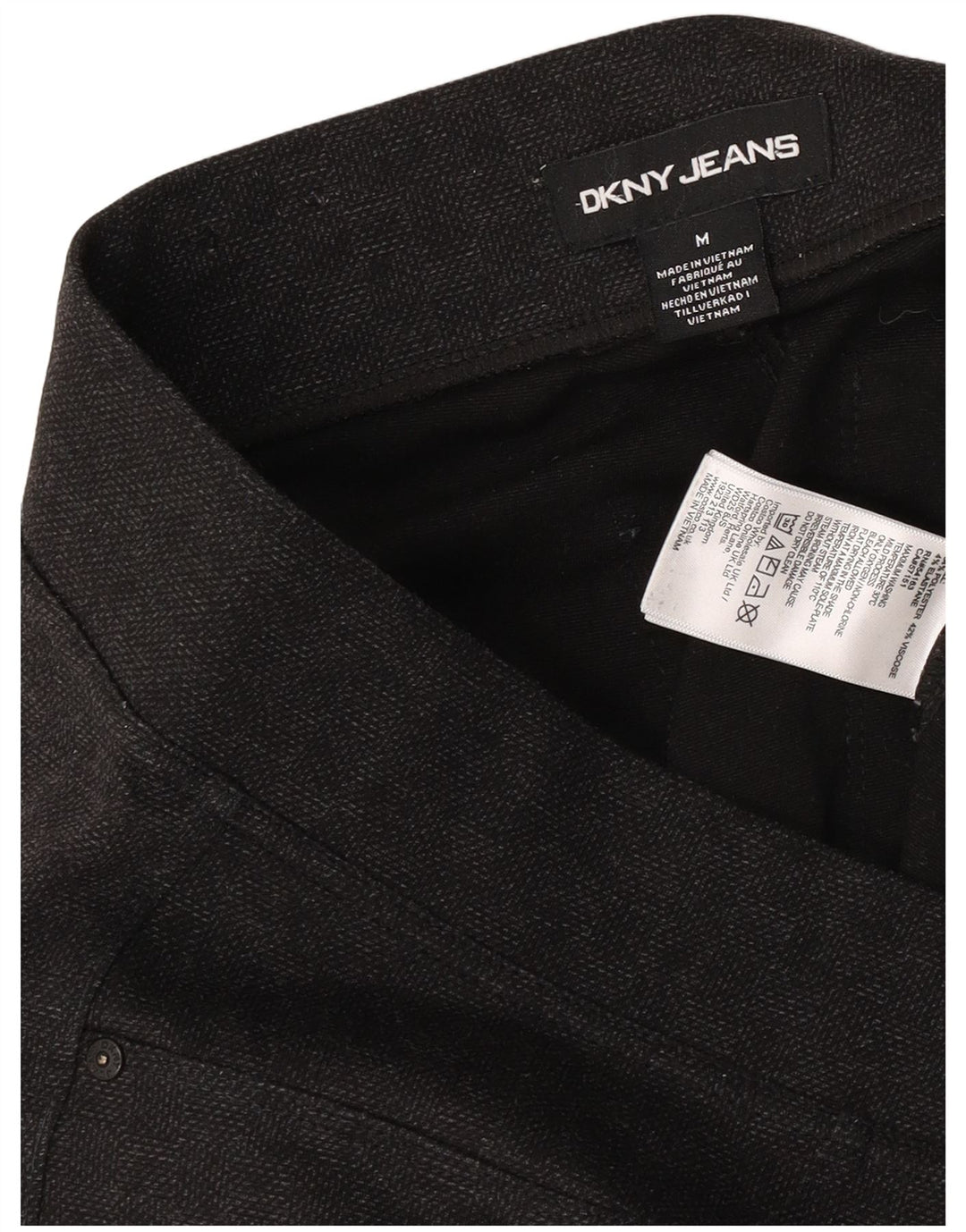 Dkny Женские повседневные узкие брюки среднего размера W30 L28 Серый полиэстер в клетку