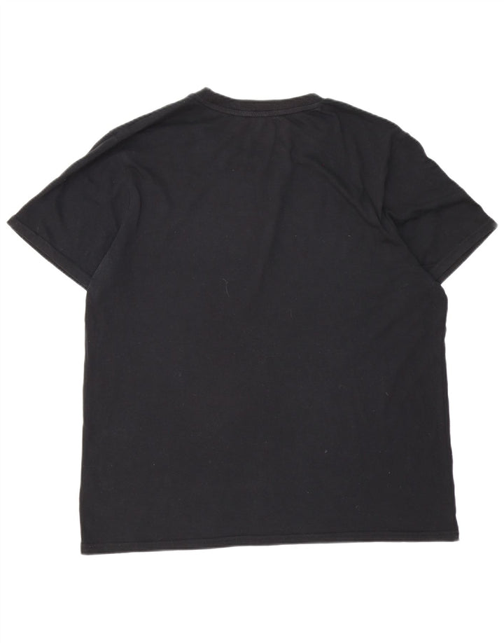 Мужская футболка с рисунком FILA, топ 2XL, черный хлопок