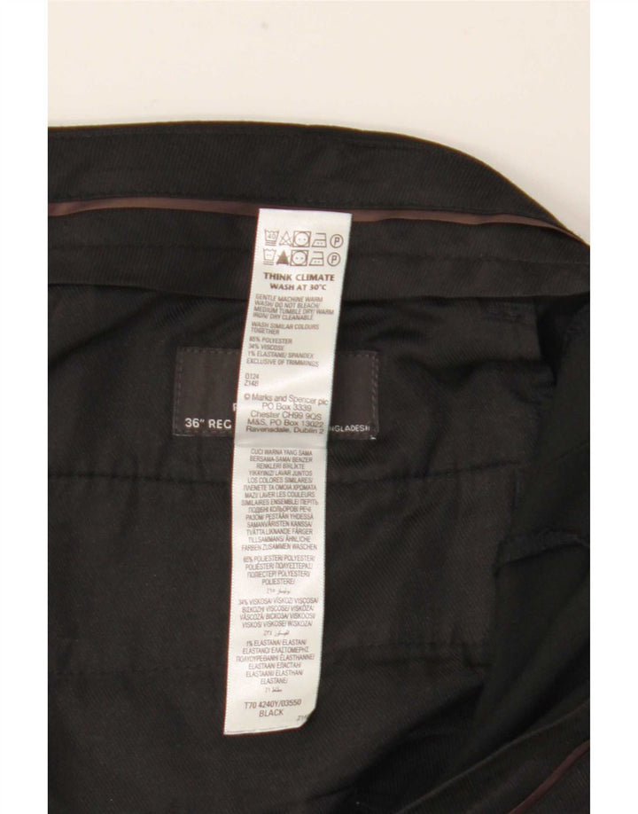 Мужские прямые классические брюки Marks & Spencer W36 L31 черные