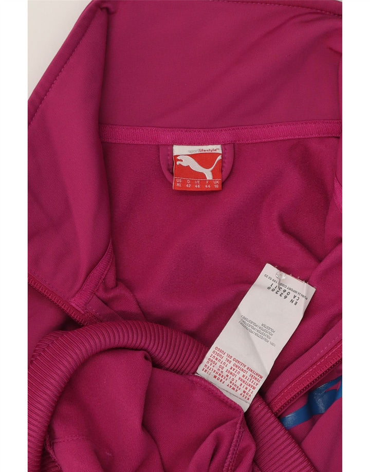 Женский спортивный костюм Puma с графическим рисунком UK 16, большой розовый полиэстер