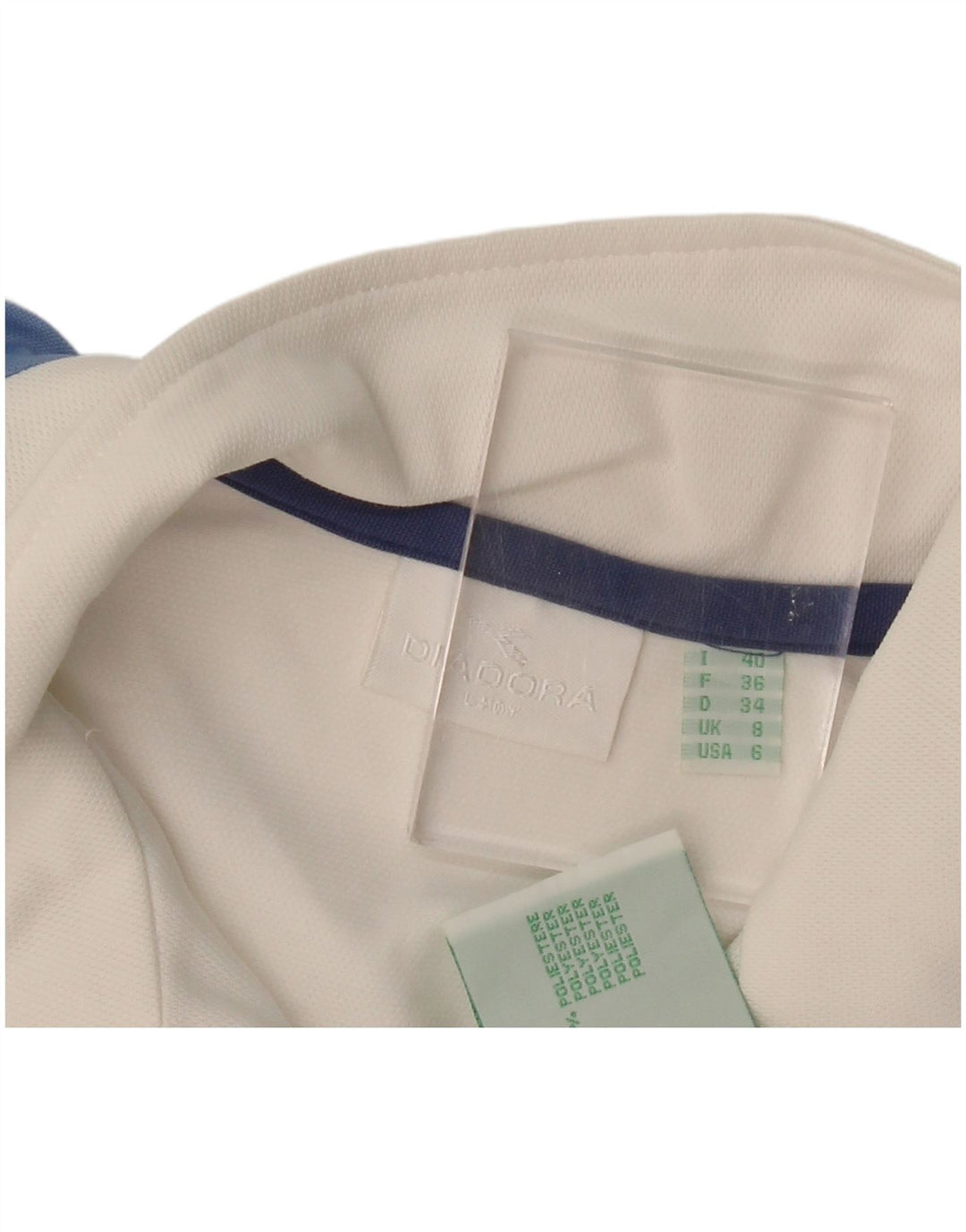 DIADORA Womens Tracksuit Top Jacket UK 8 Small White Colourblock Polyester