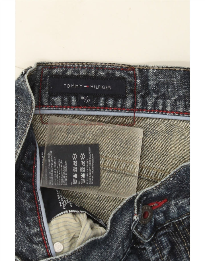 Мужские прямые джинсы Tommy Hilfiger W40 L32 синие, хлопок