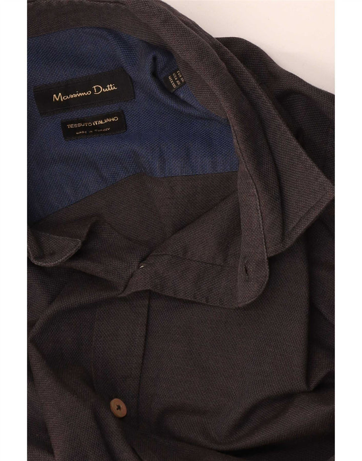 Рубашка Мужская Massimo Dutti 2XL Серая