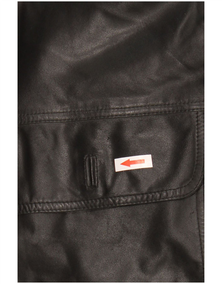 Винтажная мужская кожаная куртка IT 48 Medium Black