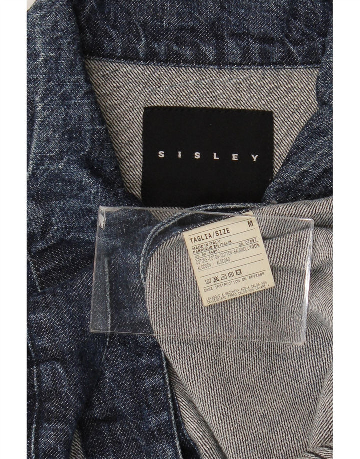 Женская джинсовая куртка Sisley UK 14, средний темно-синий хлопок