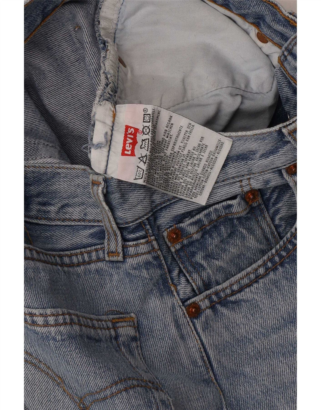 Мужские прямые джинсы Levi's W28 L34 синие, хлопок