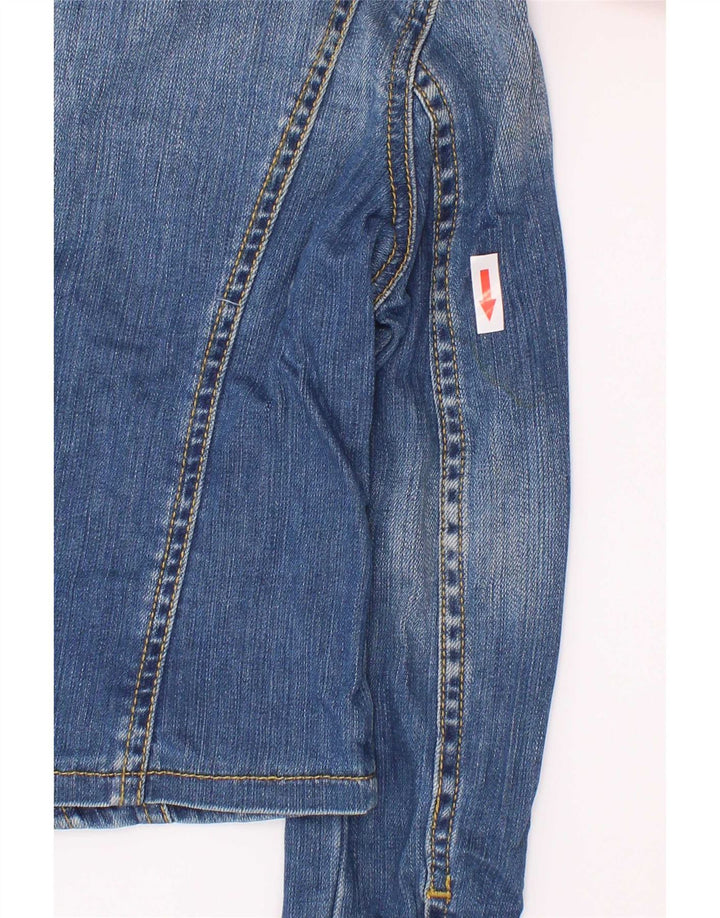 Джинсовая куртка Lee для девочек 7-8 лет, XS, синяя, хлопок