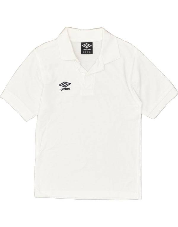 UMBRO Mens Polo Shirt 2XS White Cotton
