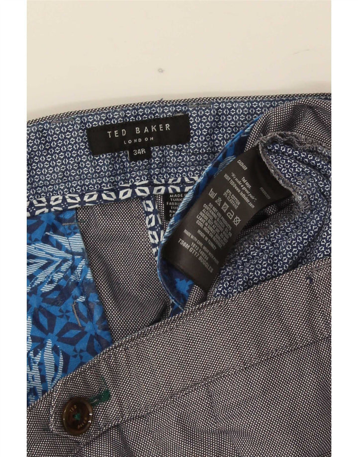 Мужские узкие брюки Ted Baker W34 L31 Серые хлопковые