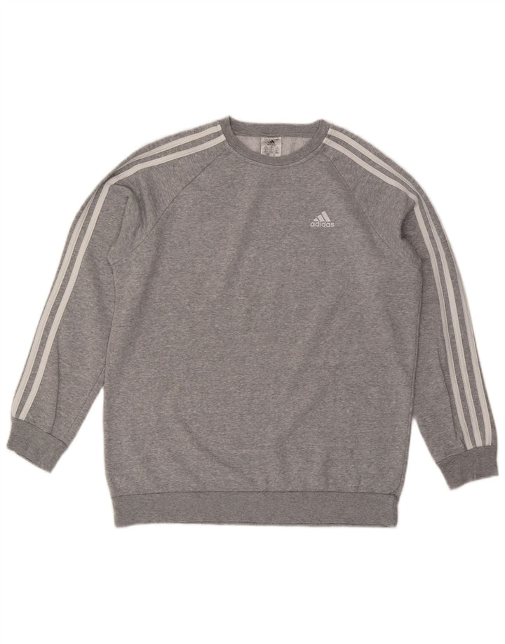 Женский джемпер-толстовка оверсайз ADIDAS Великобритания 8/10 маленький серый в крапинку