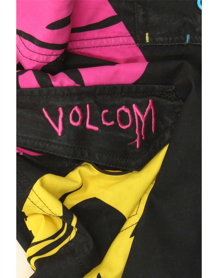 Мужские шорты для плавания Volcom с рисунком, средний черный, полиэстер
