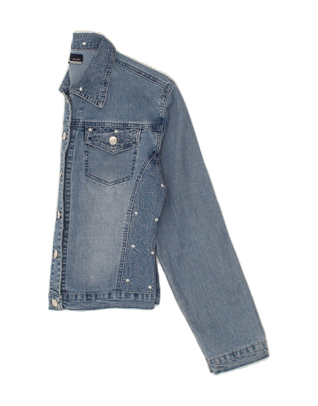 VINTAGE Womens Denim Jacket UK 10 Small Blue Vintage Vintage and Second-Hand Vintage from Messina Hembry 