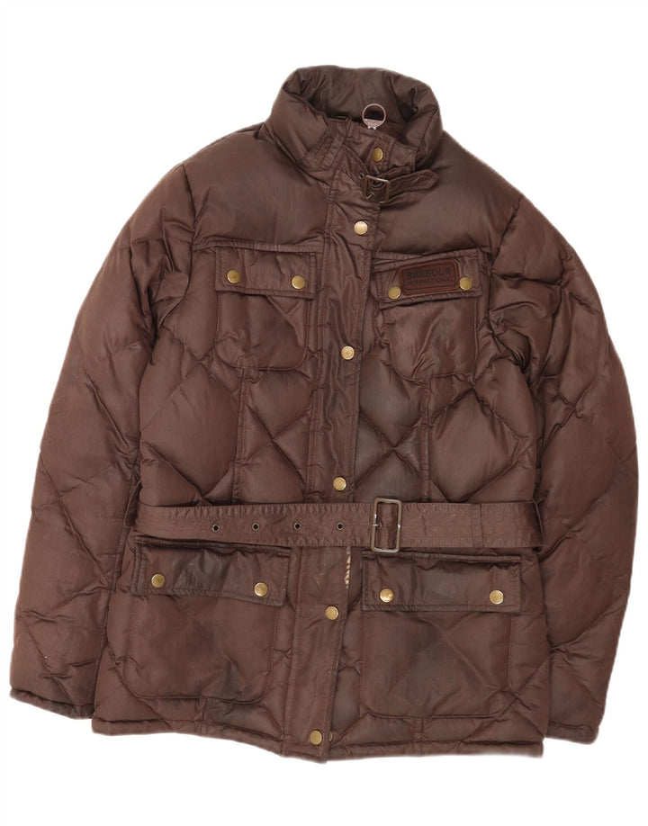 Женская стеганая куртка Barbour UK 12, средний коричневый полиэстер