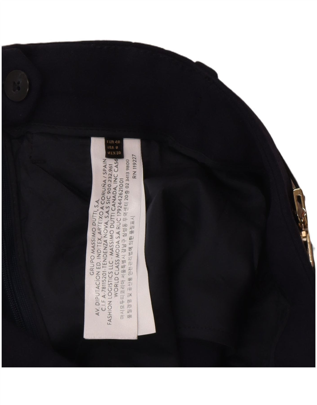 Брюки-чиносы женские MASSIMO DUTTI EU 40 Medium W30 L28 Темно-синие