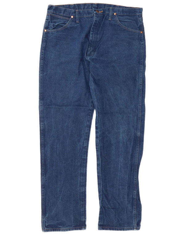 Мужские прямые джинсы Wrangler W37 L32, синий хлопок