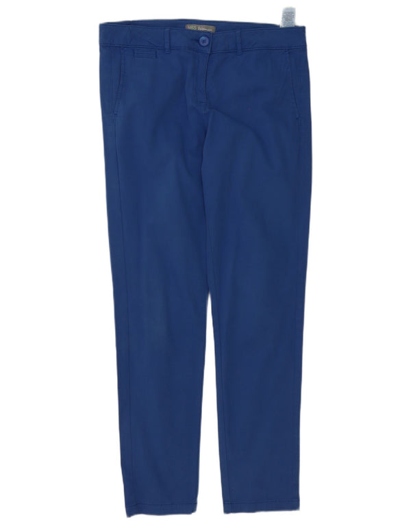 Женские узкие брюки-чиносы Marks & Spencer UK 12, средние W32 L30, синие, хлопок