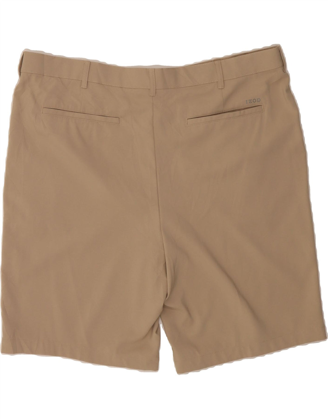 IZOD Mens Straight Fit Chino Shorts W42 2XL Beige Polyester Vintage Izod and Second-Hand Izod from Messina Hembry 