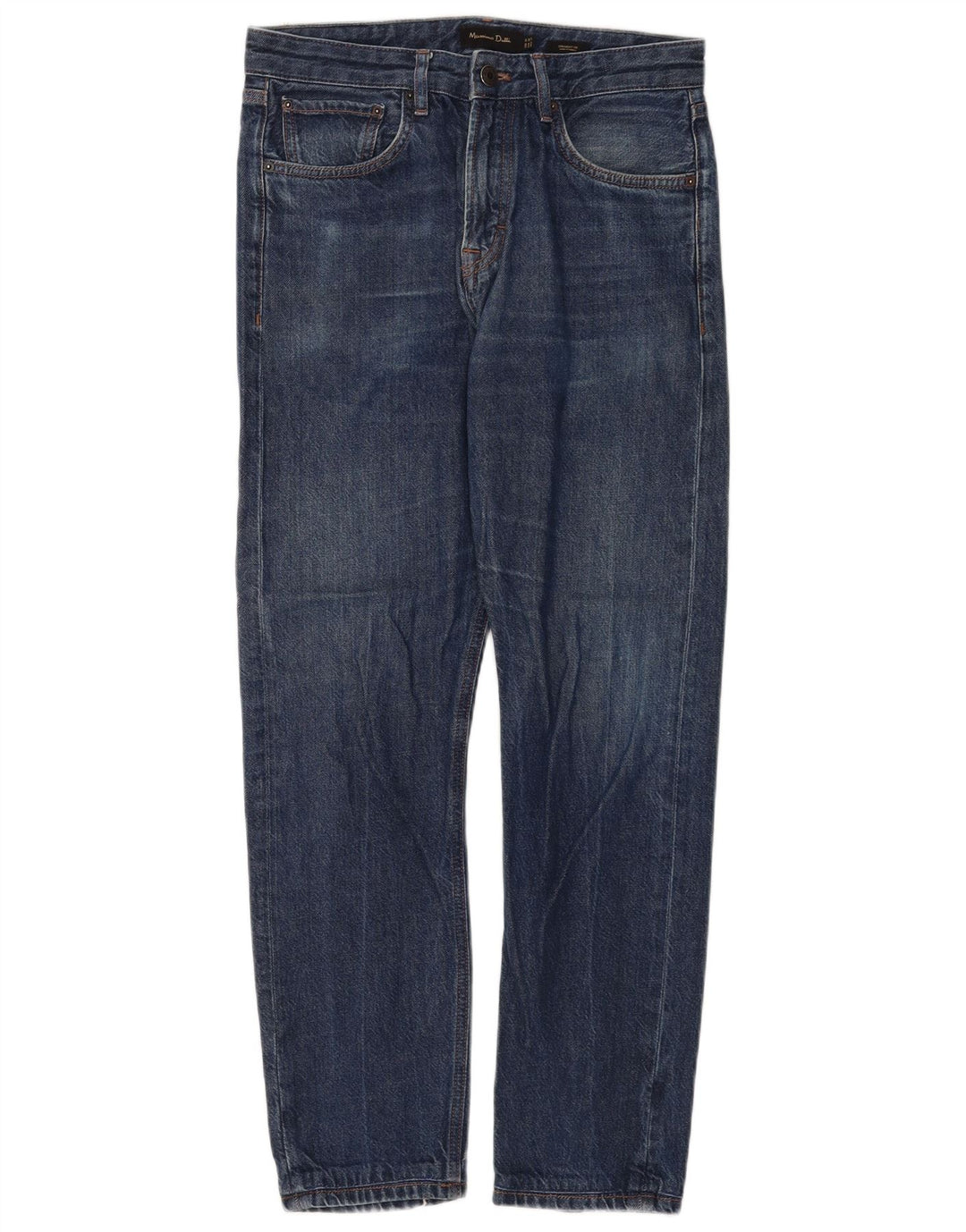 Мужские прямые джинсы MASSIMO DUTTI EU 38, маленькие W30 L30, синий хлопок