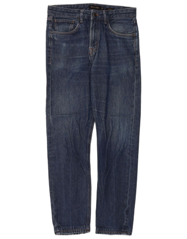 Мужские прямые джинсы MASSIMO DUTTI EU 38, маленькие W30 L30, синий хлопок