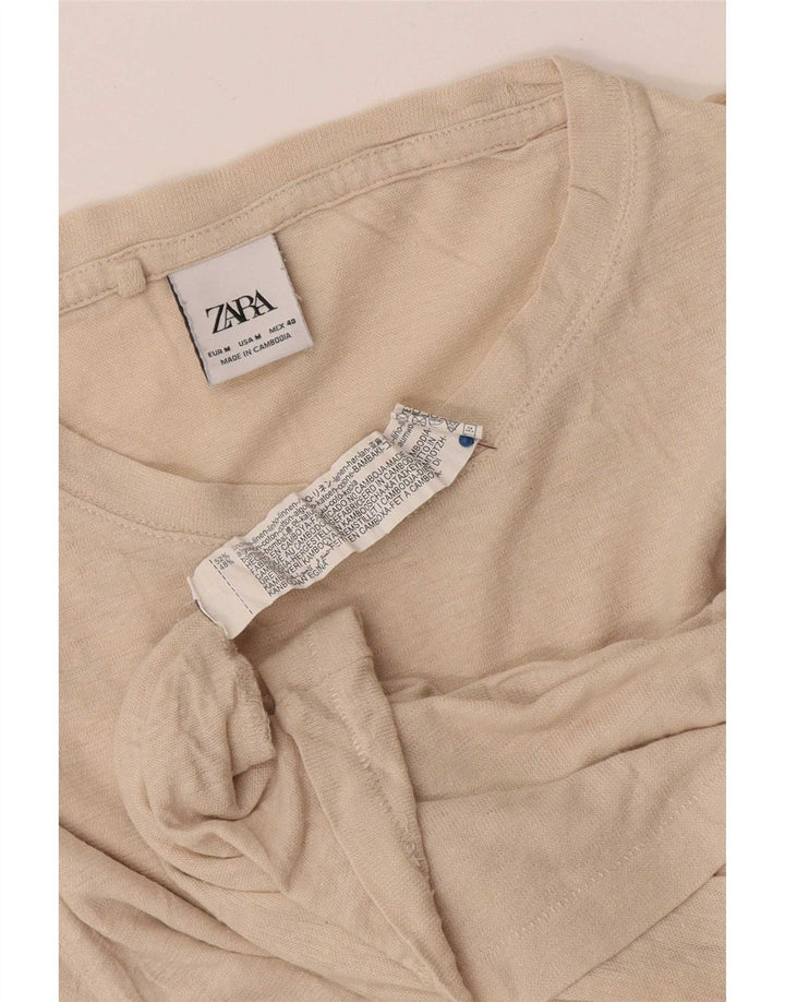 Мужская футболка Zara Top Medium Бежевый лен