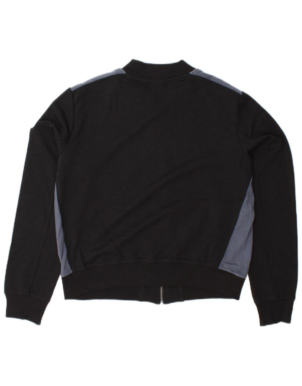 Женский укороченный спортивный костюм BENETTON, верхняя куртка UK 16, большой черный цвет с цветными блоками