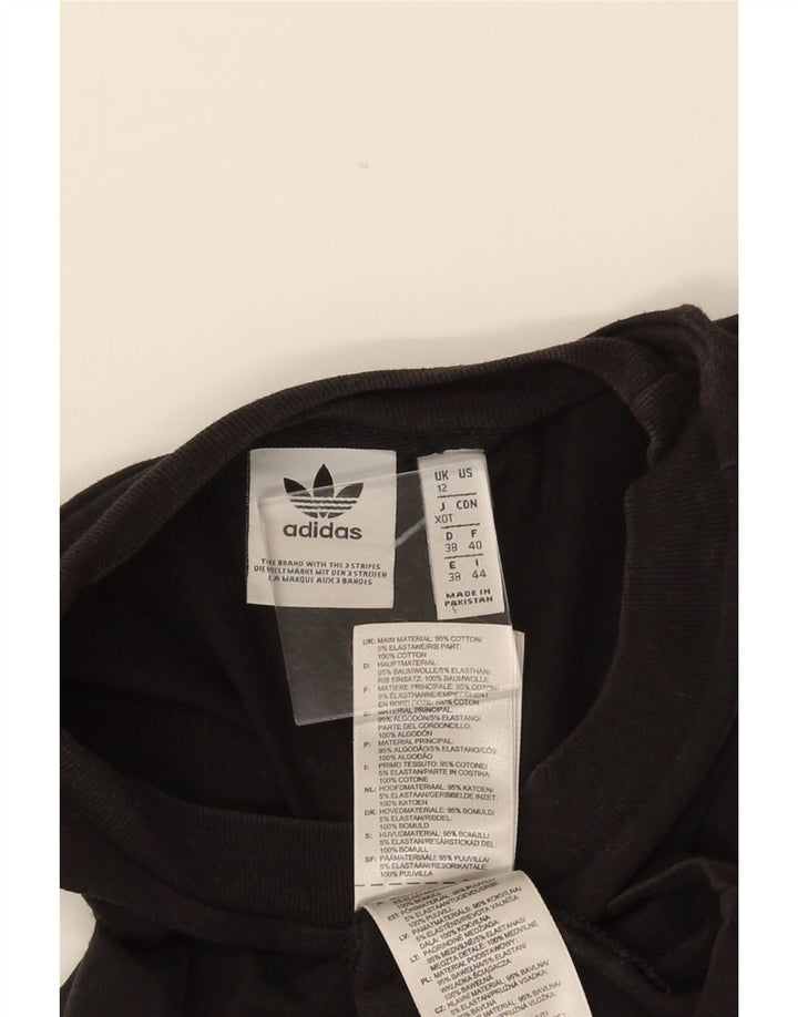 Женский жилет Adidas с графическим рисунком UK 12, средний черный хлопок