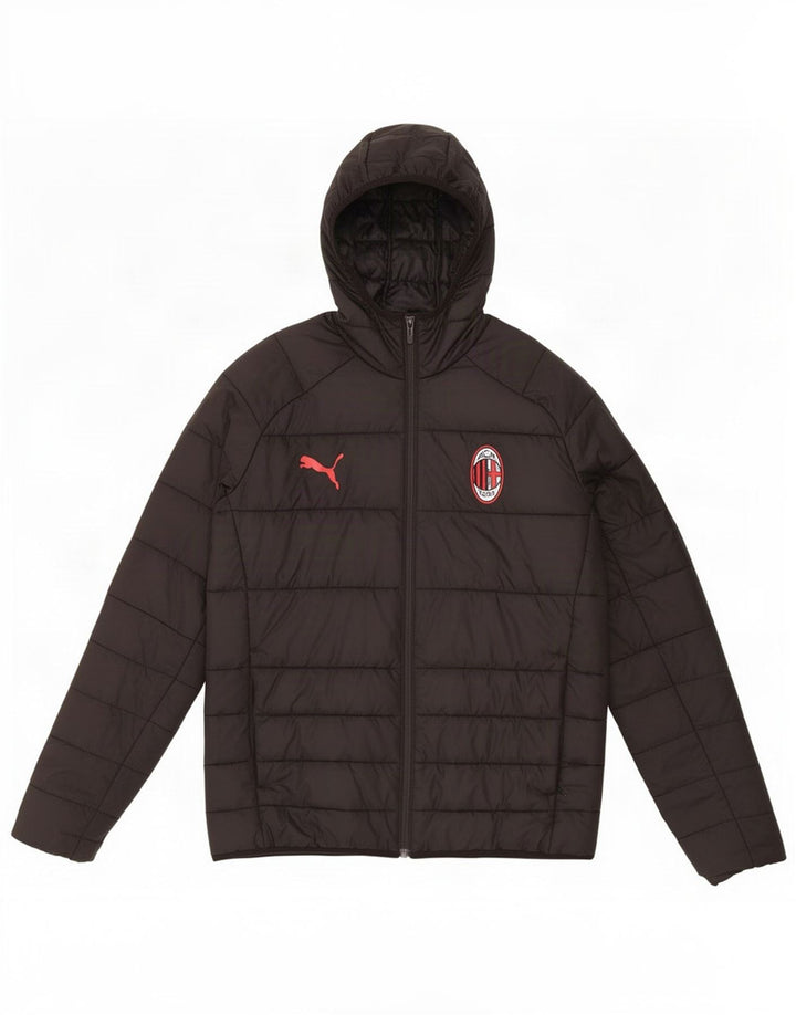 Puma Boys AC Milan Утепленная куртка с капюшоном 13-14 лет, черный полиэстер