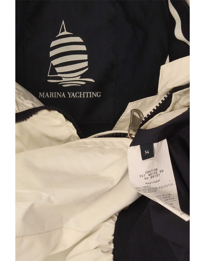 Мужская куртка-бомбер Marina Yachting UK 54 2XL, белый полиэстер с цветными блоками