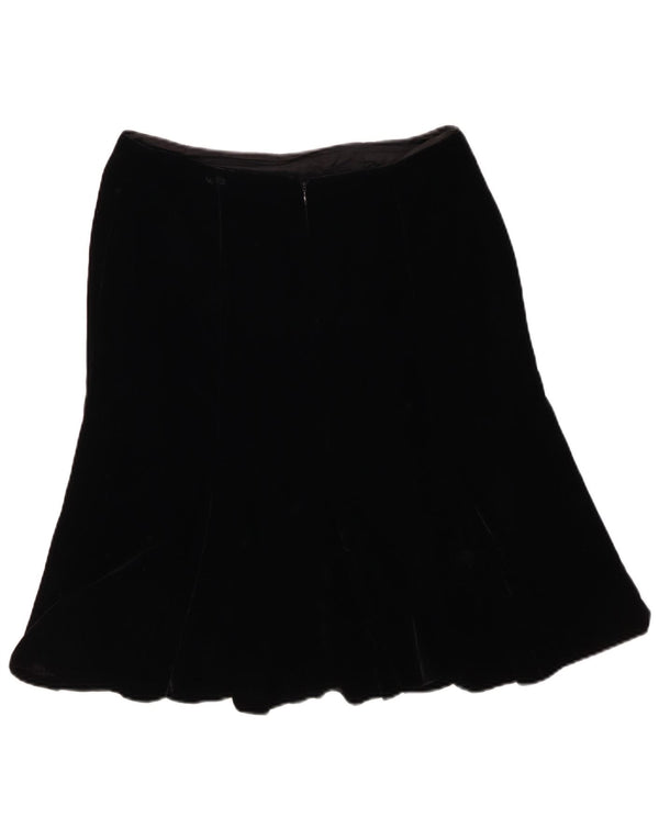 LUISA SPAGNOLI Женская велюровая юбка-труба IT 44 Medium W30 Черная вискоза